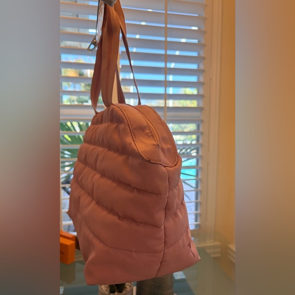 Victoria’s Secret Pink Quilted Tote Travel Weekender Gym Logo Duffel Bag - Picture 12 of 17